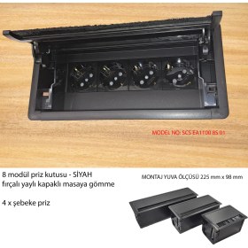 Resim Scs Pazar Masa Için Priz Kutusu Gömme 