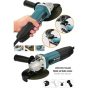 Resim Assur ASR333 125 MM Çift Metal Şanzıman Avuç İçi Taşlama Makinesi Mavi 