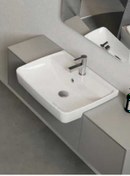 Resim TURKUAZ Duru Lavabo Tezgah Üstü Çanak Etajer Uyumlu 56*43 Cm 
