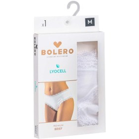 Resim Bolero Kadın Premium Lyocell Slip Beyaz 