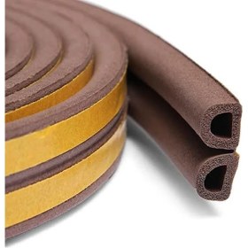 Resim Açık Dükkan Kapı Pencere Kauçuk Izolasyon Bandı / Fitili Kahverengi 2x3=6 m 