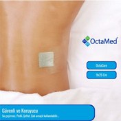 Resim Medikaltec Su Geçirmez Şeffaf Pu Film Yara Örtüsü Sezeryan Bandı Octamed 5 Adet 9cmx25cm 