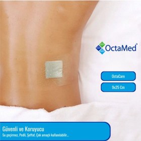 Resim Medikaltec Su Geçirmez Şeffaf Pu Film Yara Örtüsü Sezeryan Bandı Octamed 5 Adet 9cmx25cm 