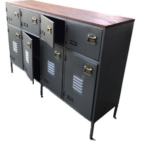 Resim Puka Dolap - Naturel Metal 