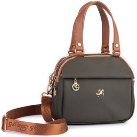 Resim Nas Bag Kadın Çok Gözlü El Omuz Ve Çapraz Çantası 25x20 Cm Yeşil Taba Buzzy Yeşil - Taba 