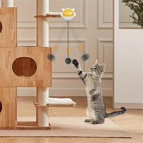 Resim Kedi Oyalama Topu, Aile Etkileşimi Eğitiminde ve Sıkıntıyı Gidermede Çoklu Kediler İçin Isırma Dirençli Kendi Kendine Eğlence Oyuncağı, Yavru ve Yetişkin Kediler için Uygun 