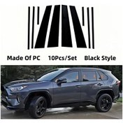 Resim Meridiangoods 2019-2023 Toyota Rav4 Pencere Siyah Kaplama Dekorasyon Sticker Dayanıklı Otomobil Aksesuar 