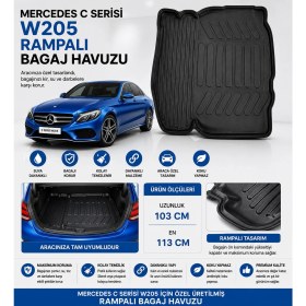 Resim EP Garaj Otomotiv Mercedes C Serisi W205 Rampalı Bagaj Havuzu - Kalın Tip 