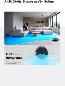 Resim Şımart katya V Akıllı Robot Süpürge 15000Pa Güçlü Emiş Gücü 6400mAh Yüksek Batarya 