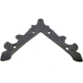 Resim Antika Tarz Dekoratif Pirinç Lale Köşe Gönye - Üst, 133X133 Mm, Oksit 