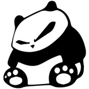 Resim Sinirli Panda Oto-motor-laptop-duvar-dekor 20 X 20 Cm 