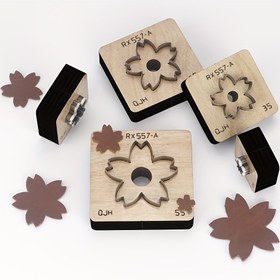 Resim 1 adet QJH Yüksek Karbon Çelik Sakura Çiçek Kesme Kalıbı, DIY Deri El Sanatları için 5 Çiçekli Kiraz Çiçeği Tasarımı, Keskin Bıçak, Çanta Kolye ve Küpeler için İdeal, Özel Hediye Fikri 