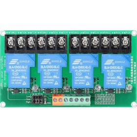 Resim Konesam 4 Kanallı Röle Modülü 30a, 5v/12v/24v Seçenekli, Optokoppler İzole, Yüksek/düşük Seviye Tetiklemeli, Ev Otomasyonu Plc Kontrolü 