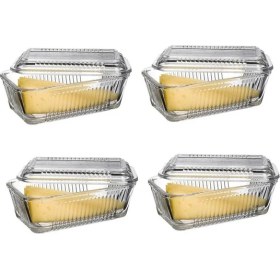 Resim Paşabahçe 97711 Kapaklı Kahvaltılık - Tereyağlık Peynirlik 4'lü Set 