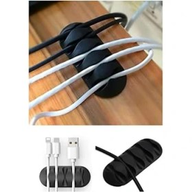 Resim Mcreative 3 Adet 5 Kanallı Kablo Tutucu Sabitleyici Kablo Düzenleyici Kablo Sabitleyici 