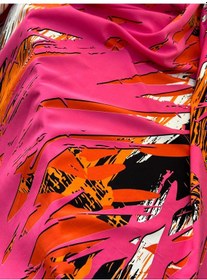 Resim Pembe Desenli Licrakı Astar Giyim Kumaşı Parça Kumaş 150x100 Cm Renkli 