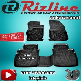 Resim Rizline Peugeot 301 3D Paspas Havuzlu Siyah 2012-2019 Arası 4 Prç N11.11843 