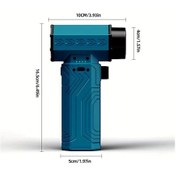Resim Challenger Mavi Taşınabilir El Tipi Toz Ufleyici 90000 Rpm 430g 70m S 4x2500mah Pil Tip C Sarj Araba Bahce Temizligi 