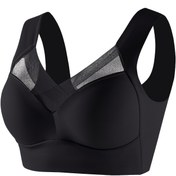 Resim 1 adet EssElegance No Underwire Spor Sütyeni - Duruş Desteği için Yüksek Elastikiyetli V Yaka Tasarımı, Rahat ve Nefes Alabilen, Günlük Kıyafetler, Spor Salonu, Yoga için - Açık Mavi, Spor Salonu Giyim, Yoga Giyim, Şık İç Çamaşırı, Esnek Kumaş 