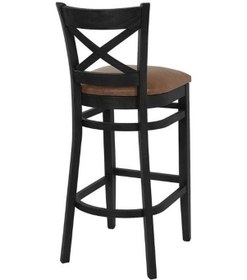 Resim Alaçatı Bar Sandalyesi Siyah 