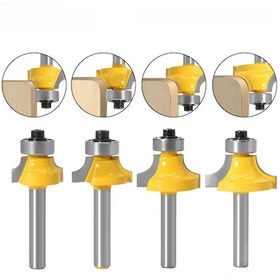 Resim Moveevo 4 Parça Yüksek Kaliteli Alaşım Yuvarlak Köşe Bıçağı Seti - 6.35mm Saplı, Keskin Ve Hassas, Farklı Uygulamalar İçin Uyumlu 