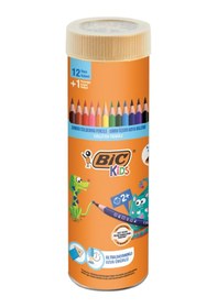 Resim Bic Evolution Üçgen Jumbo Boya Kalemi 12+1 Metal Tüp 958192 