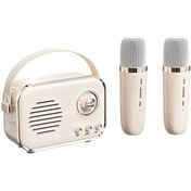 Resim Reedark Retro Taşınabilir Bluetooth Hoparlör: Kablosuz Mikrofonlu Karaoke, Hıfı Ses, 10m Menzil, 6 Saat Pil Ömrü 