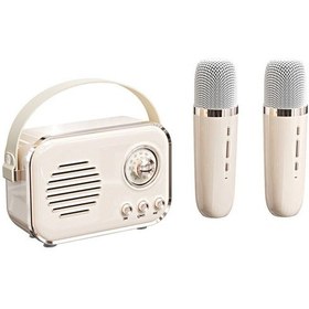 Resim Reedark Retro Taşınabilir Bluetooth Hoparlör: Kablosuz Mikrofonlu Karaoke, Hıfı Ses, 10m Menzil, 6 Saat Pil Ömrü 