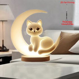 Resim 2D Düz, 1 adet 2D Düz Akrilik Kedi Figürü - Bohem Tarzı, Pil Gerektirmez, Ev Dekoru, Sevgililer Günü, Babalar Günü, Anneler Günü, Noel, Doğum Günleri, Ofis ve Tatil Sezonu Hediyeleri, Kedi Dekoru 