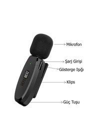 Resim Hepa Merz R-23 iPhone Apple Uyumlu iPad Çiftli Kablosuz Yaka Mikrofonu Gürültü Önleme Ve Kaliteli Ses 