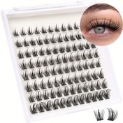 Resim 96 Parça DIY Kirpik Uzatma Kiti - Hafif 3D Sahte Vizon Kirpik Kümelesi, C D Kıvrım, 8-16mm - Başlangıç Dostu & Yeniden Kullanılabilir, Doğal Görünüm için Hacimli Kabarık Sahte Kirpikler, Kirpik Uzatma Malzemeleri 