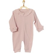 Resim Andywawa Kız Bebek Yaka Detaylı Modal Kumaş Tulum Ac22209R Pembe 