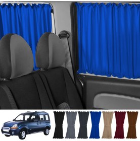 Resim Oto Pandami Renault Kangoo 1 . Nesil Kısa Şase 1997-2009 Uyumlu Mavi Raylı Oto Perde Takımı 