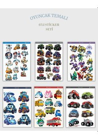 Resim 6 Lı Oyuncak Temalı Sticker Seti 12x17 Cm Bullet Journal, Scrapbook, Ajanda, Planlayıcı İçin Diğer 