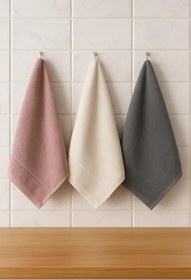 Resim LaraLisa Collection 3'lü Premium Microcotton%100 Pamuk 30X50 cm Mutfak Havlu Seti Çok Renkli Tek Ebat 