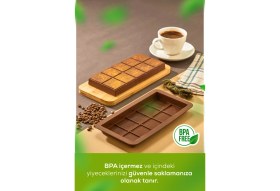 Resim Vienev 2li Büyük Boy Silikon Dubai Çikolatası Kalıbı 