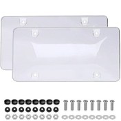 Resim Lemestar Transparent Araba Plaka Kafesi - Dayanıklı Abs+pc Malzeme, Uv Koruma, Evrensel Uyum, Kolay Kurulum 2 Adet + Vida + Somun Seti 