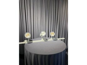 Resim 6 Adet Dekoratif LED Ray Spot + 2 Metre Ray Beyaz Kasa Günışığı Işık 