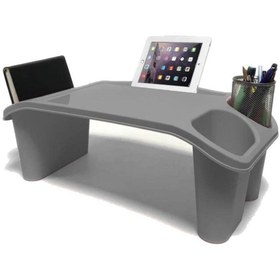 Resim Hype Store Plastik Hobi, Çalışma Masası Laptop Sehpası Gri 