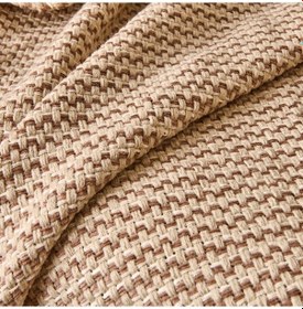 Resim Soft Shiny Koltuk Şalı - Bej / Kahverengi - 130x170 Cm Çok Renkli 
