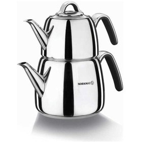 Resim Korkmaz A197 Vertex Çaydanlık Takımı Siyah Çelik 