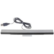 Resim Gri-wii Sensör Çubuğu Kablolu Alıcı Ir Sinyal Işını Usb Fişi Uzaktan Yedek Hareket Sensörü Çubuğu 