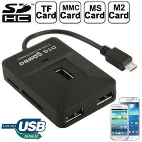 Resim Ally 5In1 Micro Tf.Ms.Sd Usb Kart Okuyucu 3Xusb Otg Port 