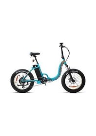 Resim Kron Eft 100 Fat Bike Elektirikli 20 Jant 7 Vites M.disk(MAT KOYU-TURKUAZ-TURUNCU/SİYAH) 