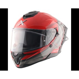 Resim Axor Brutale Surges Full Face Kapalı Kask Parlak Kırmızı - Siyah 