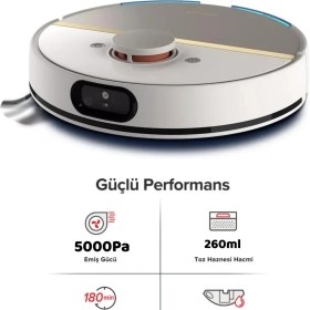 Resim Philips Homerun 7000 Aqua XU7000 5.000 Pa Emiş Gücü Islak ve Kuru Temizlik Lidar Navigasyon Robot Süpürge 