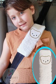 Resim Nurnivus SOFT Beyaz Panda Çocuk Emniyet Kemeri Kılıfı Oto Emniyet Kemeri Koruyucu Panda Sevimli Hayvanlar 