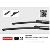 Resim Sılbak Silecek Süpürgesi 650/580mm Muz Tipi Bmw 5 Serısı E39 Ozel Dızayn IS00-SILBAK SB2623S 
