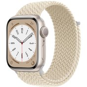Resim Örgülü Solo Döngü iOS Watch Uyumlu Band 45mm 49mm 44mm 40mm 41mm 42mm Correa Bilezik Starlight L Size 