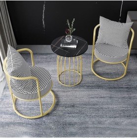 Resim gzm mobilya Berjer Metal Sarı 